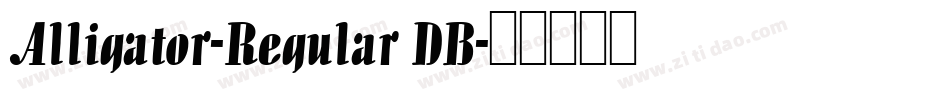 Alligator-Regular DB字体转换